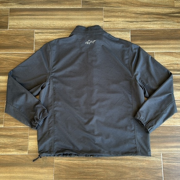 Greg Norman Men’s Windbreaker Full-Zip Jacket in Black Heather, XL - Picture 12 of 14